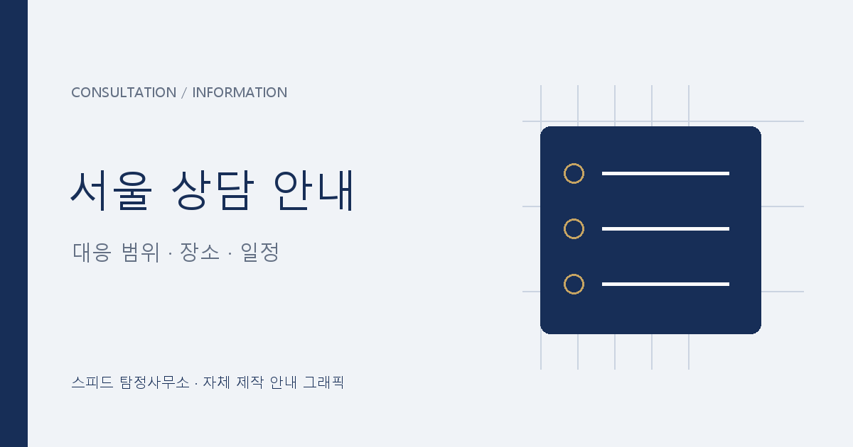 지역 상담 준비 항목을 표현한 자체 제작 그래픽